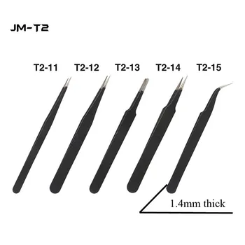 JAKEMY JM-T2 Seria ESD Safe Pensete de Precizie din Oțel Inoxidabil de Înaltă Elastic pentru Reparatii Telefoane 