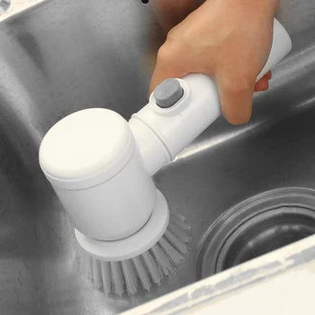 3 în 1 Handheld Electric Perie de Curățare pentru Bucătărie Chiuveta Baie cu Imprimeu Și Cadă Perie Perie de Spălare Instrumente de Curățare Acasă