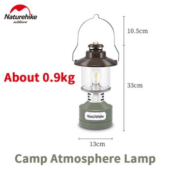 Naturehike Ultralight Camping Retro Lumina 900g în aer liber Detasabila Mână Proiector Usb/Baterie de Călătorie Cort Lampă de Agățat 
