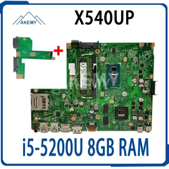 Akemy laptop Placa de baza X540UP X540U A540U R504U Placa de baza W/ i5-5200U 8GB RAM DDR3 GT920M GPU Liber pe HDD bord 