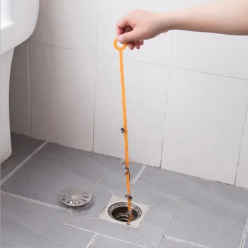 1 BUC Bucătărie Canalizare Perie de Curățare Toaletă Draga Conducta de Păr Catcher 47CM Lungime Șarpe Perie de Baie Acasă Gardget Instrument de Curățare