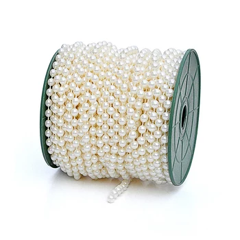 5M/lot Imitație Pearl Margele Linie Lanț Ornamental perle pentru meserii DIY Nunta Buchet de Mireasa Decor Constatările de Bijuterii Accesorii 