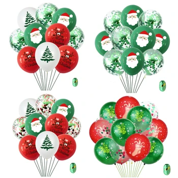 10buc 15buc Latex de Crăciun, Baloane Moș Crăciun Elan de Crăciun Pom de Crăciun, Baloane pentru Petrecere de Craciun pentru Casa
