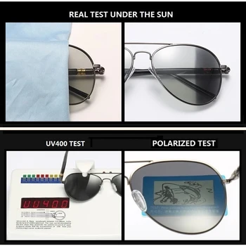Fi foarte bună de Fotocromatică Polarizat ochelari de Soare Pentru Femeile Om de Conducere Pilot Cameleon Epocă очки Schimba Culoarea Viziune de Noapte 