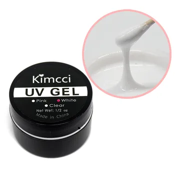 Kimcci 1buc Roz / Alb / Clear Gel UV Crystal Nails Transparent uv Builder gel pentru Arta franceză Sfaturi set Manichiura Extensii cu gel 