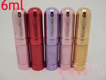 En-gros de 6ml 30pcs/lot Caz de Metal Rezervor de Sticlă Mini Parfum Pulverizator Sticle de Aluminiu Duza de Pulverizare de Metal Sticla 