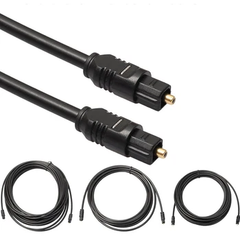 Digital Cablu Audio Optic Toslink Placat cu Aur de 1m 1,5 m 2m, 3 m 5m 10m 15m 20m SPDIF MD DVD-Placat cu Aur Cablu 