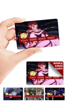 Jujutsu Kaisen Card de Credit piele Autocolant 4 Buc TYC0017249958 - Animme Autocolante-Sideshow-Tipărite Cu Card de Acoperire