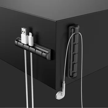 Organizator de cablu de Silicon, Cablu USB Bobină pentru Cablu Flexibil de Gestionare Clipuri Pentru Mouse-ul pentru Căști Cască Suport pentru Cablu