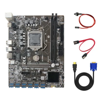 HOT-B250C Miniere Placa de baza cu 4PIN pentru Cablu SATA+Cablu de Switch+Cablu SATA 12 PCIE pentru USB3.0 GPU Slot LGA1151 Suport DDR4 