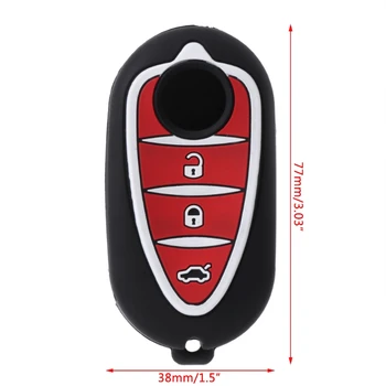 3 Butoane de Silicon Auto Key Fob Caz Pentru Alfa Mit 159 GTO Mit Giulietta Romeo 4C GTA 