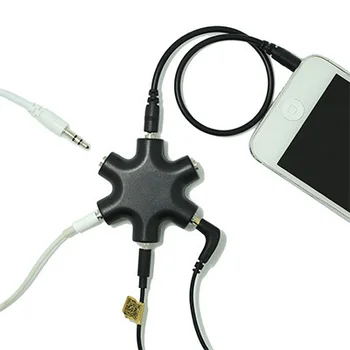 Portabil Original Splitter Audio Jack de 3,5 mm 6 Multi-Port Aux Splitter pentru Căști Audio Cablu Adaptor Convertor 