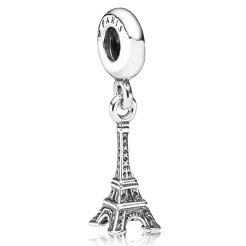 Original Vintage Paris Eiffel Tower Pendant Farmec Diy Se Potrivesc Bijuterii Argint 925 Șirag De Mărgele Populare Brățară Colier 