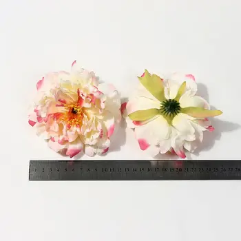 2 Buc 12cm Mătase Artificială Bujor Floare Trandafir Cap Pentru Diy Flori de Perete Cutie de Cadou Scrapbooking Nunta Petrecere Acasă Decorare 