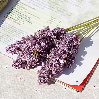 Artificiala de Vanilie Mini Spuma Berry Spike Artificiale Buchet de Flori de Casa Plante Decor de Perete Toamna Coș de Cereale Plante Heap 