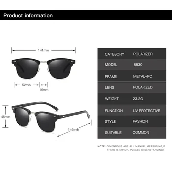 LIOUMO Design de Brand pentru Bărbați ochelari de Soare Polarizat Clasic Retro Nit Nuante Pătrat Ochelari de Soare Pentru Femei UV400 Maro zonnebril heren