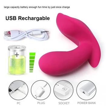 Vibratoare Penis artificial Vibratoare Pentru Femei de la Distanță de Control Portabil G-spot Clitorisul Invizibil Fluture Chilotei Vibratoare Ou Jucarii Sexuale 18 
