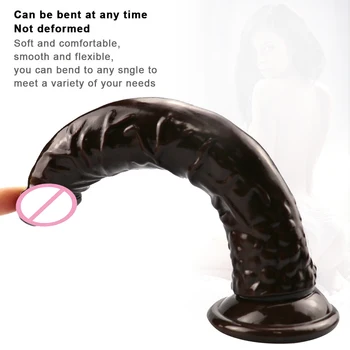 GaGu Mare Dildo Realist Flexibil Penisului Penis Cu ventuza-Curea pe Femeie Masturbari femeia patrunde barbatul Pielea Vibrator Pentru Femei 