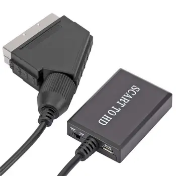1080P SCART La HDMI compatibil Audio-Video de Lux Convertor Adaptor pentru TV, DVD, Monitor pentru Box-STB Plug and Play Cablu DC 