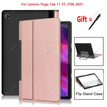 Magnetic inteligent Funda Pentru Lenovo Yoga Tab 11 YT-J706 /J706F 2021 Acoperi Tablet Book Flip Coque Pentru Lenovo Yoga Tab de Caz 11 + Pen 