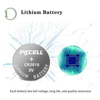 10Pack/50Pcs PKCELL CR2016 3V Baterie cu Litiu BR2016 DL2016 P 2016 Baterii Buton 