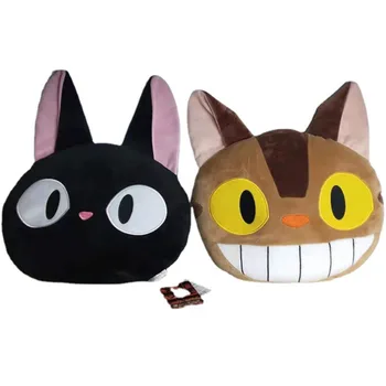 30cm Vecinul Meu Totoro Hayao Miyazaki Autobuz Pisica Neagră, Pisica Perna Papusa Drăguț Desene animate Perna Papusa