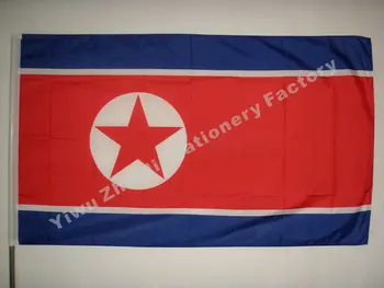 Coreea de nord Pavilion 90x150cm 3x5ft 100D Poliester Dublu Cusute de Înaltă Calitate 60x90cm 21x14cm Banner 