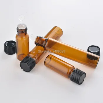 10ml 5ml Mini-Flacon Picurător din Sticlă brună Gol Profitabilă Eșantion Flacon de unică folosință de Ulei Esențial Borcan Instrumente de Machiaj 20buc/lot 