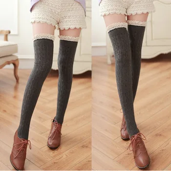 Ciorapi Sexy Fete Femei Femei Coapsei Deasupra Genunchiului Șosete Lungi de Bumbac Ciorapi Cald și moale Ciorapi Mujer 