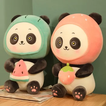 23/35/45CM Panda Minunat care Deține Fructe, Jucării de Pluș Drăguț Panda Păpuși de Desene animate de Pluș Moale Animale Perna Cadou de Ziua de nastere pentru Copii 