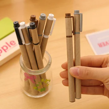 Japoneză Papetărie Hârtie Kraft Coajă de Neutru Pen Creative Apă Pen semnătura Pixuri 0,5 mm 