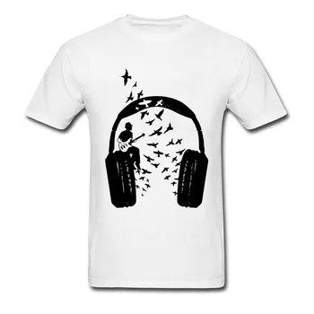 Bărbați Tricou pentru Căști Bas Chitara, Fericit Mișcare Tricou de Moda Trupa de Muzica Iubitor de Haine de Vară Pentru Bărbați Înalt Marimea XXXL