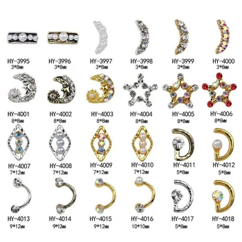 10buc/lot Aliaj de Unghii Arta 3d Spate Plat Diamante Colorate Perla Bijuterii Pietre Sfaturi de Unghii Decoratiuni 