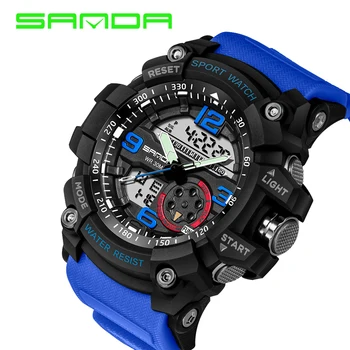 Sanda Ceas Sport Barbati 2020 Ceas Masculin Led Digital Cuarț Încheietura Ceasuri Barbati Top Brand de Lux Digital-ceas rezistent la apa Relogio 