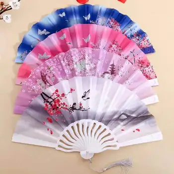 Mătase Chineză Japoneză Stil Evantai De Prune Vestei Peisaj Model De Arta Ambarcațiunile Cadou Dans De Nunta Evantai De Decor Acasă 