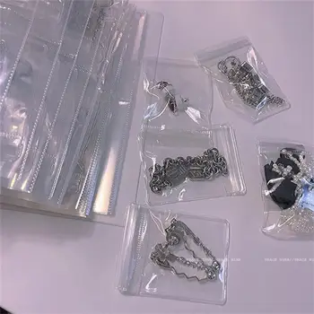 50pcs transparent bijuterii sac de depozitare de carte din PVC Anti-oxidare Depozitare Inel Colier Cercei Portabil Praf Saci de Depozitare 