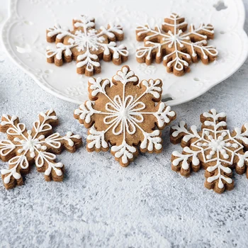 Fulg de nea 3D Tăietori Cookie Crăciun Bicarbonat de Mucegai Instrument de Bucatarie Pentru Copt DIY Cadou de Patiserie Tort de Biscuiti Decoratiuni Fondante Mucegai 