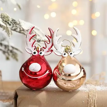 2 buc Bile de Crăciun Ornamente Fleac Pandantiv Elan Design Agățat Bile Mall Petrecere Acasă elemente de Recuzită Pentru Pomul de Crăciun Decoratiuni Acasă