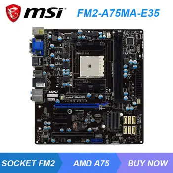 MSI FM2-A75MA-E35, Socket FM2 AMD A75 Original Desktop Placa de baza DDR3 32G USB3.0 AMD A10/A8/A6/A4/CPU Athlon PCI-E 2.0 HDMI ATX 