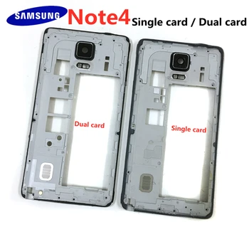 Pentru Samsung Galaxy Note 4 N910F N910A N910P N910C Baterie Capac Spate+Carcasa Mijloc Rama + Pen + Butonul Home de Amprente 