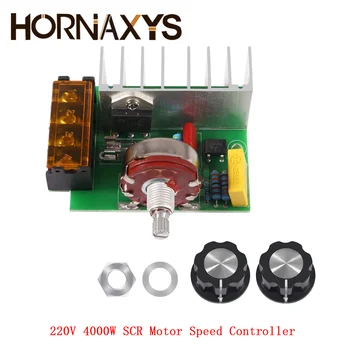 220V AC 4000W SCR Controler de Viteză cu Motor Electric Regulator de Tensiune Variatoare de Reglaj de Viteză Cu Temperatura de Asigurare 