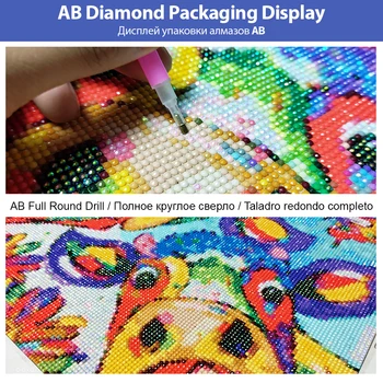 Fermoar geanta animal 5D DIY AB diamant pictura kit fluture floare full circle diamond broderie mozaic decor acasă 