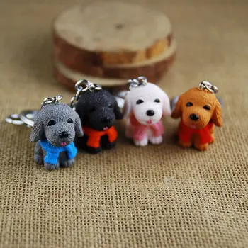 De Vânzare La Cald Minunat Rășină Eșarfă Mini Câine Lanț Cheie Cheie Cheie Inel Titularul De Moda Bijuterii De Înaltă Calitate Drăguț Cadouri Pentru Iubitul Prieteni 