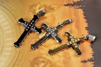Noi Simplu Strălucitor Din Oțel Inoxidabil Crucea Pandantiv Colier Moda Religioase Stil Credință Amuleta Colier Bijuterii 