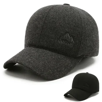 2021 Noi BUMBAC deal broderie de iarnă șapcă de baseball bărbați femei reglabil capac de cald cu apărători pentru urechi-si revina capac șapcă de camionagiu Tata pălărie 