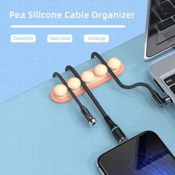 Organizator de cablu Clipuri de Cablu de Gestionare a Desktop Silicon Wire Manager Cablul de Titularul de Încărcare USB de Date Linie de Bobinare Titular 