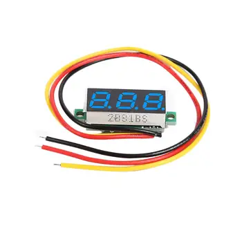 0.28 inch DC 0-100V 3 Fire Mini Indicator de Tensiune Metru Voltmetru LED Panou Digital Voltmetru Contor Detector Monitor Instrumente 