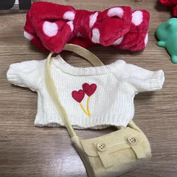 1set Haine Rafinat Moale Tricotate Pulover DIY Accesorii Pentru 30cm Kawaii Rață Galben Lalafanfan Jucării de Pluș, Păpuși de Pluș 