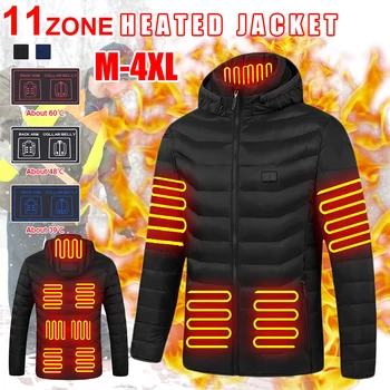 11 Zone Încălzite Jachete Bărbați Femei de Iarnă în aer liber Încălzire Electrică Jachete USB de Încărcare Termică Strat pentru Schi, Jachete de Sprijin CSV 