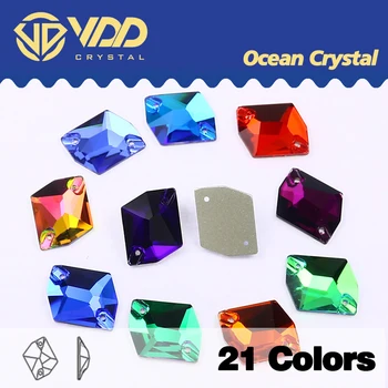 VDD Cosmic Spate Plat Coase Pe K9 Cristal, Pietre de formă Specială Colorate de Cusut Sticlă Strass DIY Picăturii Liber Stras Pentru Rochie 
